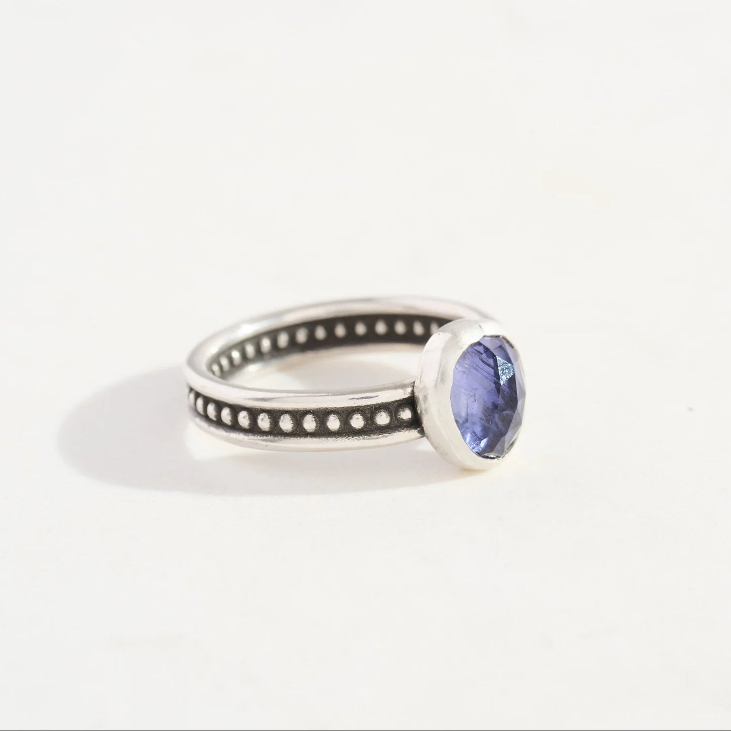 One of a Kind Mixed Metal Iolite Ring | Ready to Ship