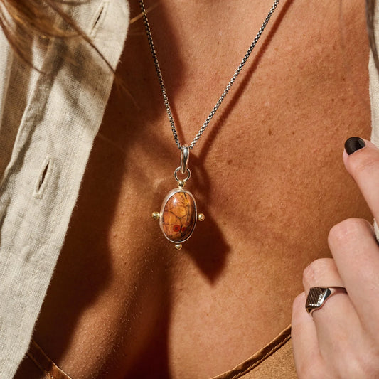 One of a Kind Leopard Skin Jasper Pendant