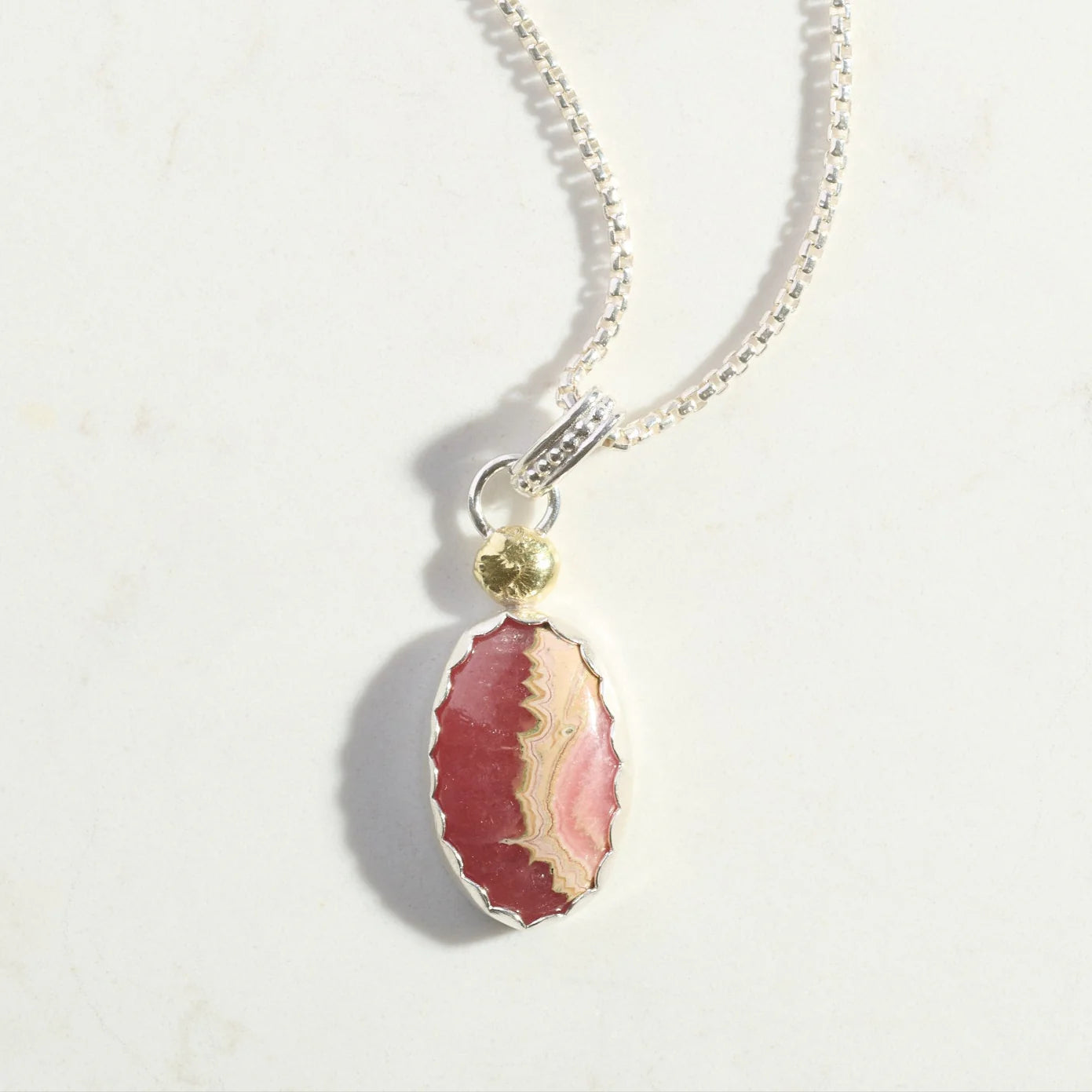 One of a Kind Rhodochrosite Pendant